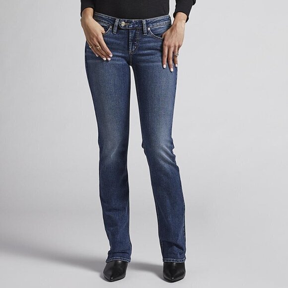 NWT Silver Jeans Co. Tuesday Low  Rise Bootcut Jeans Med Wash Ladies W22/L33 - Picture 1 of 15